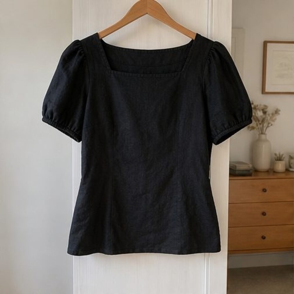 Camel Peplum Top